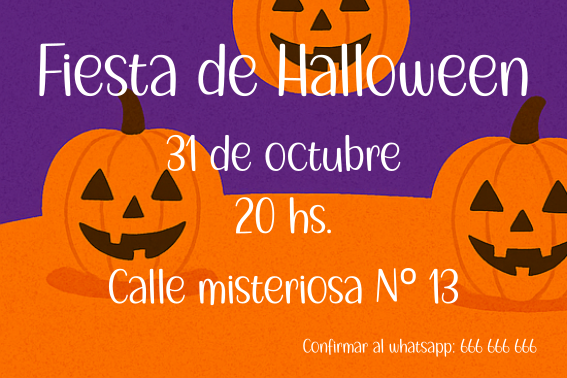 Invitación de Halloween