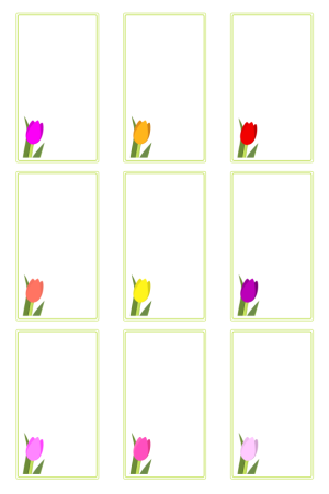 Etiqueta para organización oficina con tulipán