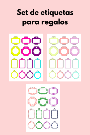 Set de etiquetas colgantes