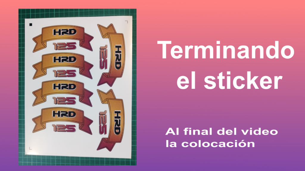 terminando sticker y colocación