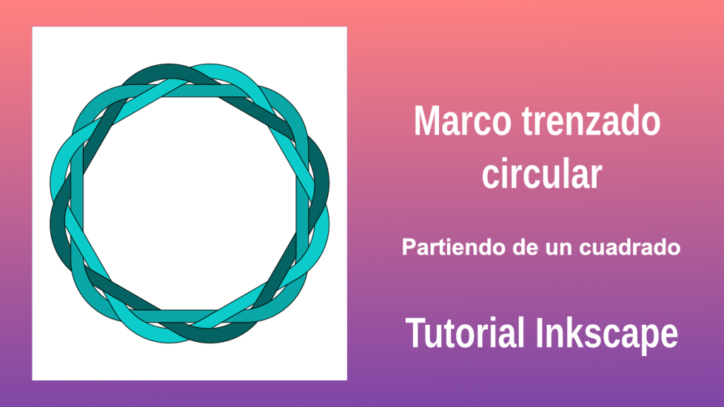 Marco decorativo entrelazado circular