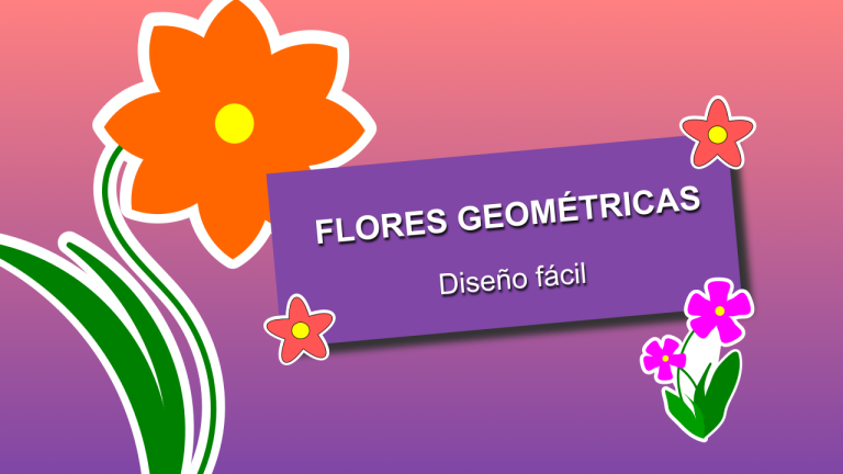 flores geometricas - diseño fácil