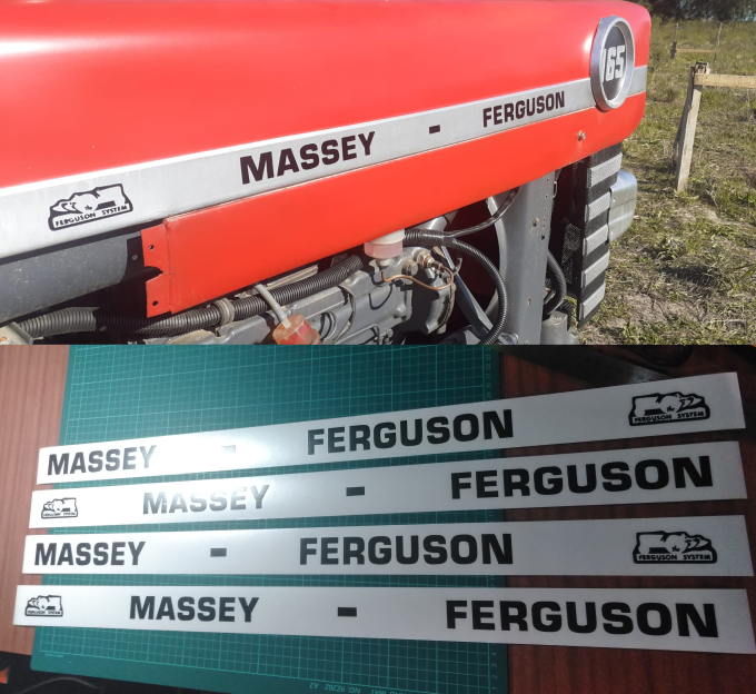 Reconstrucción Logo Massey Ferguson 165