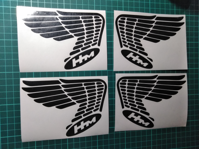 Reconstrucción logo retro Honda